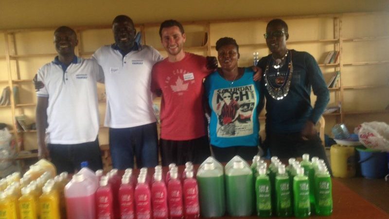 Jon O'Sullivan with Maasai Community