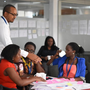 Peter during a training at YALI