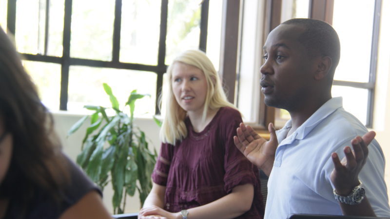 Amani Students learning how to discuss with people that disagree