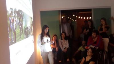 Ilaina Rabbat, Co-founder of Amani Institute presenting in Sao Paulo